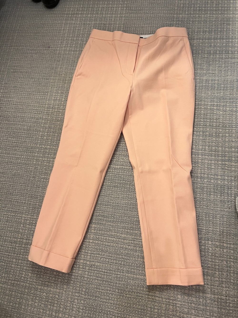 Ann Taylor Blush Cropped Straight-Leg Pants